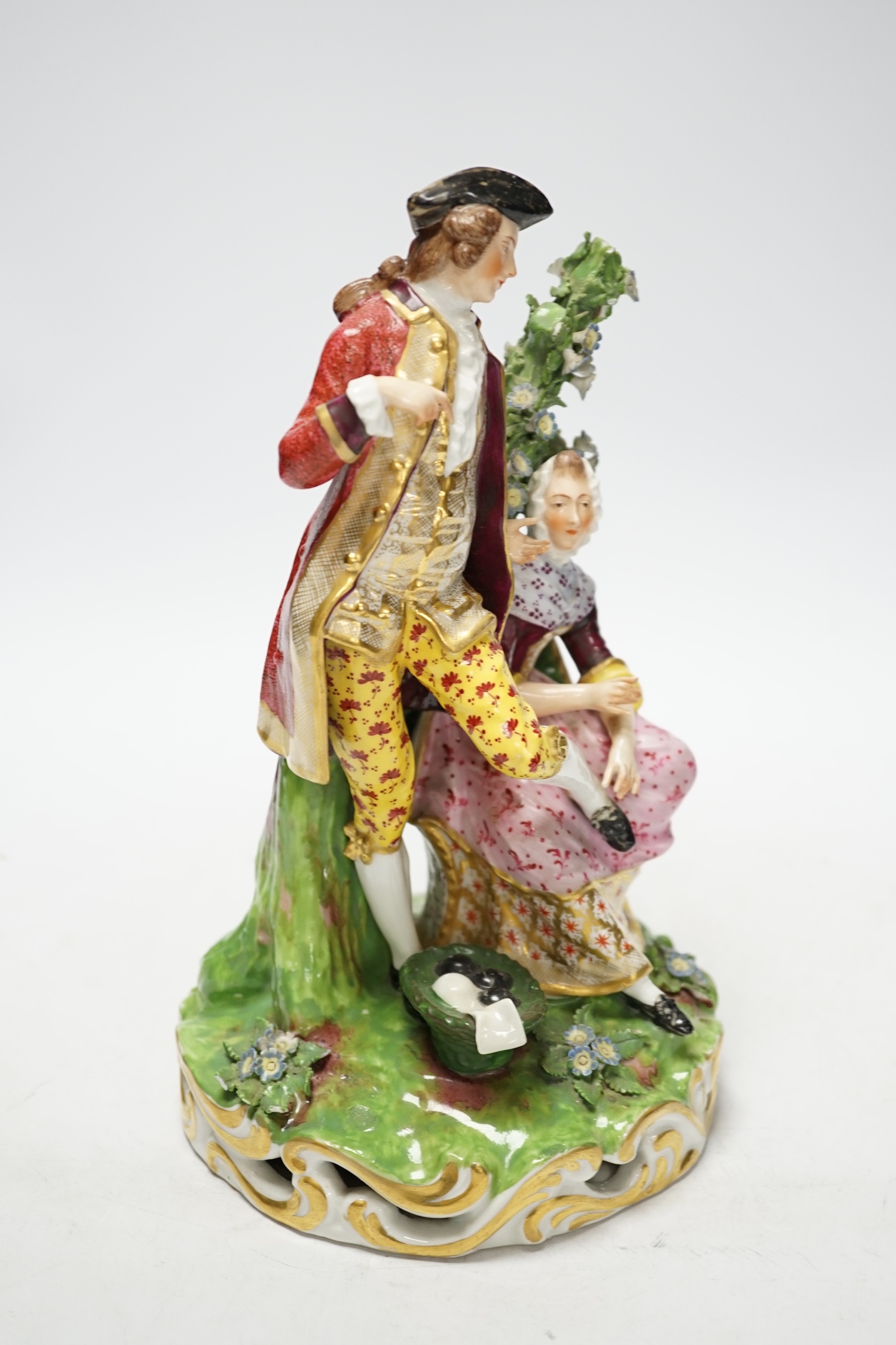 An early 20th century Continental porcelain Derby style group, 27cm